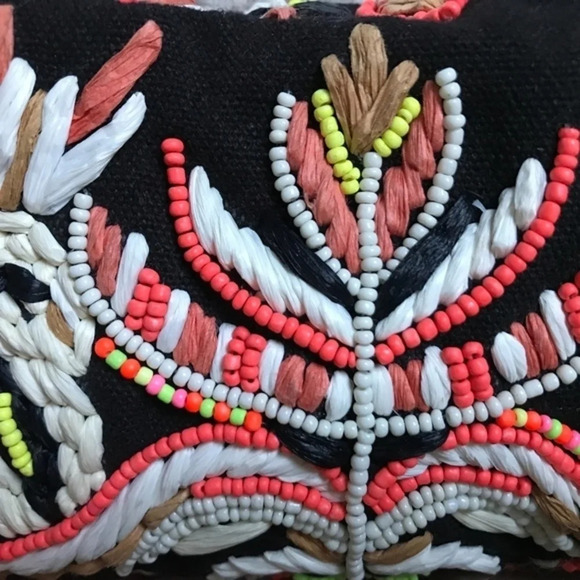 Anthropologie Raffia Embellished  Clutch - Picture 6 of 6